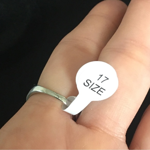 Blue and Cream Sky Clouds Design Stone Fashion Ring - Picture 5 of 6